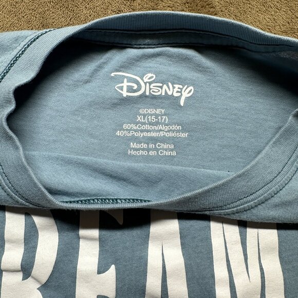 Disney Lilo & Stitch “Dreamer” Graphic Tee Blue XL 15–17 Women’s / Juniors - Picture 3 of 4